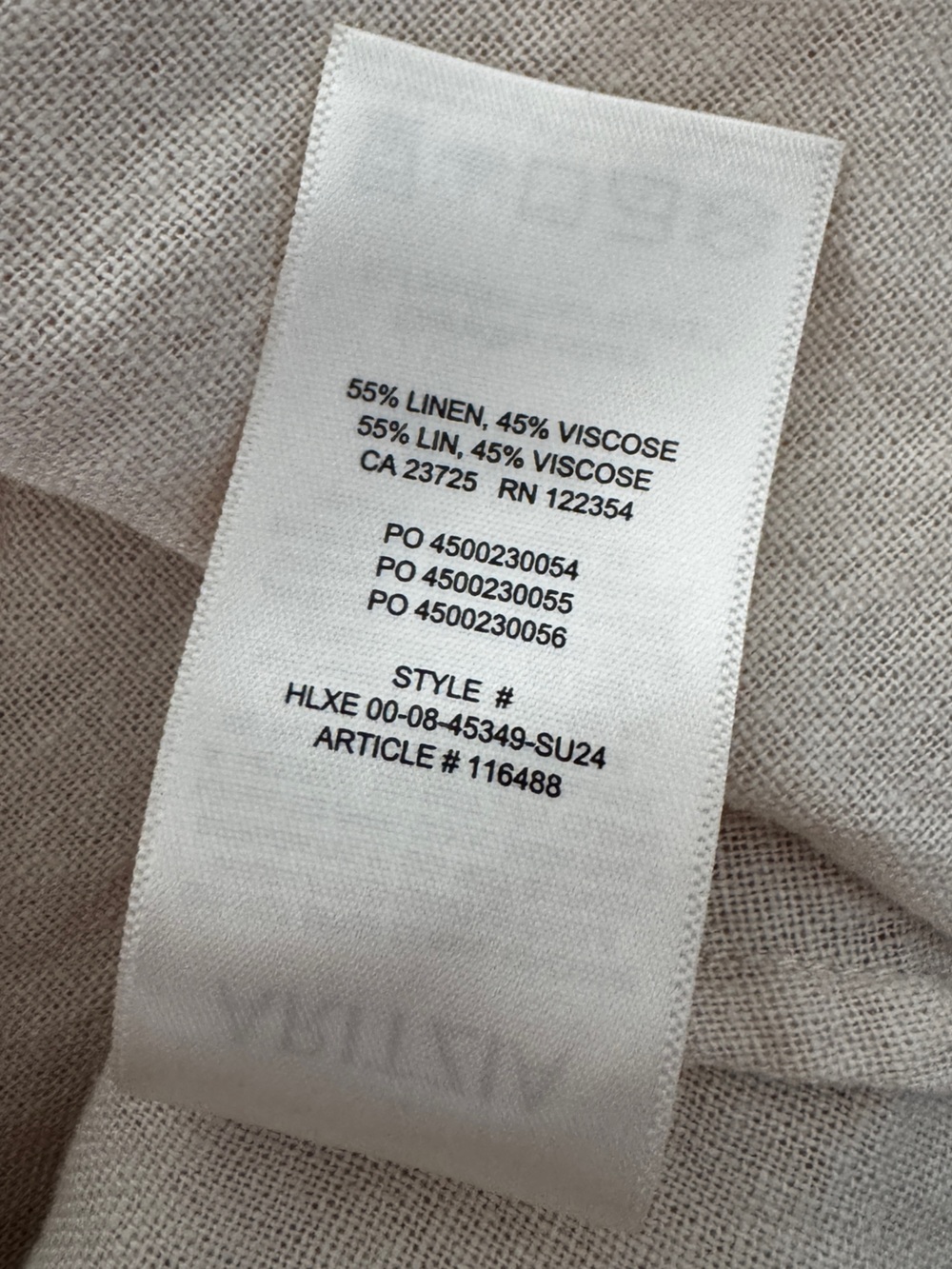 ARITZIA BABATON Wellbeing oversized low back linen blend maxi dress. matte pearl - Picture 6 of 6